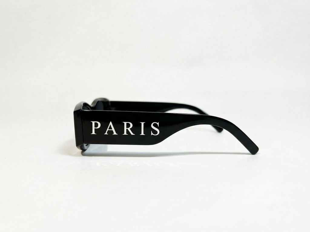 VISUALS PARIS BLACK DOUBLE LOGO SUNGLASSES