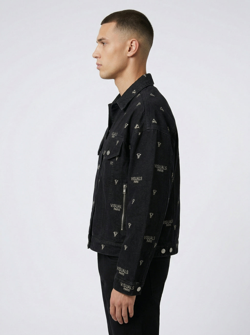 VISUALS PARIS - MONOGRAM HOMMES/FEMMES DENIM JACKET