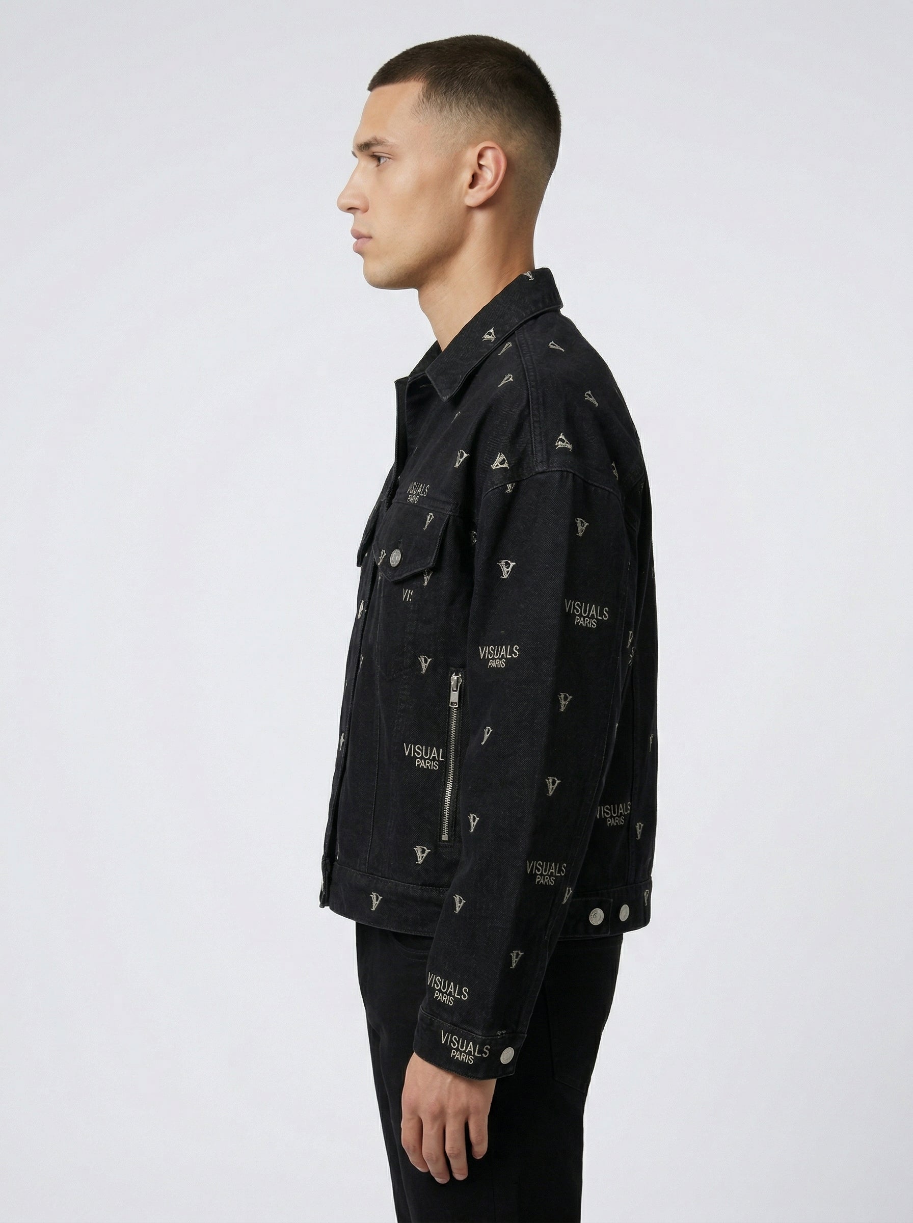 VISUALS PARIS - MONOGRAM HOMMES/FEMMES DENIM JACKET