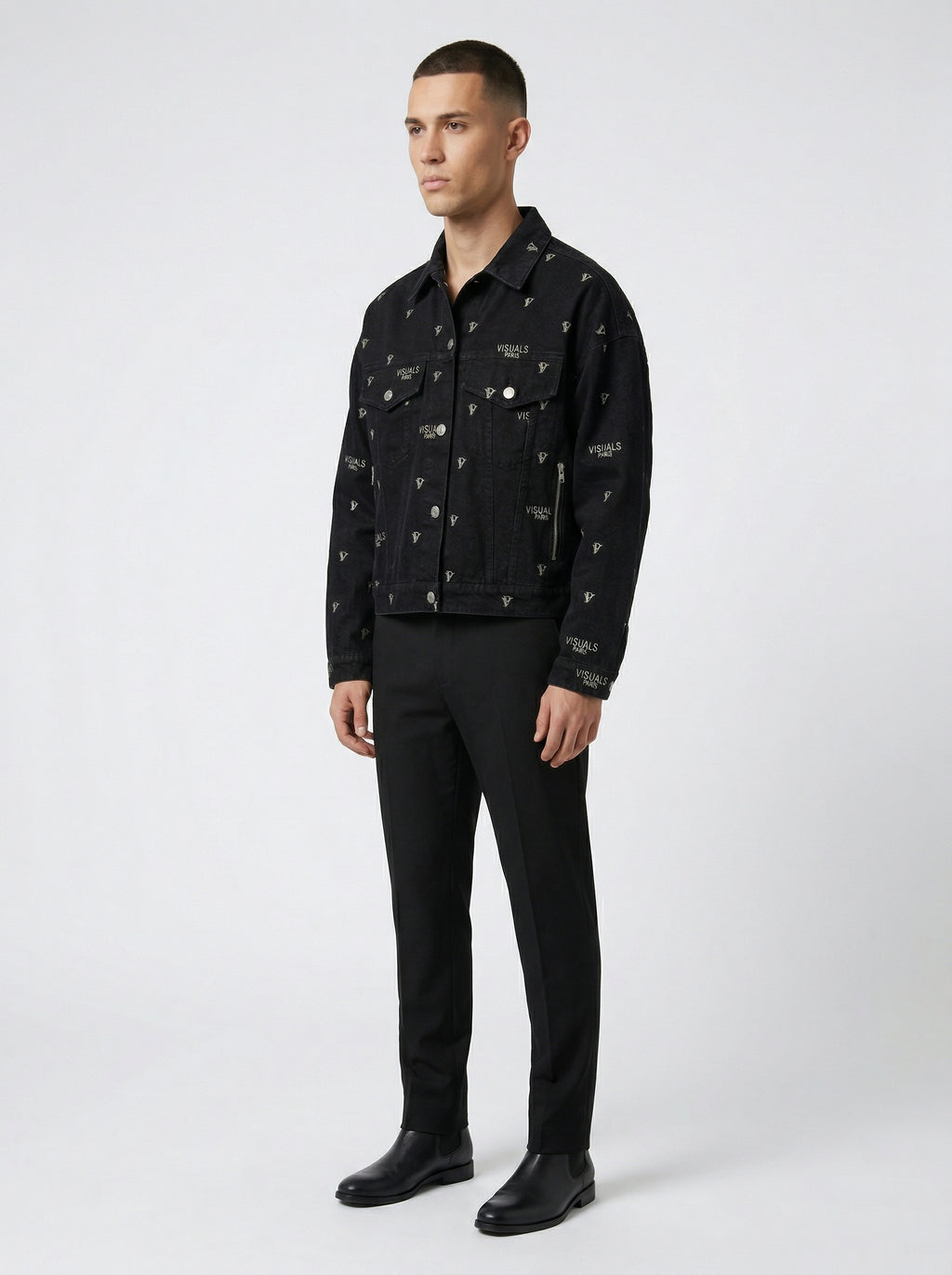 VISUALS PARIS - MONOGRAM HOMMES/FEMMES DENIM JACKET