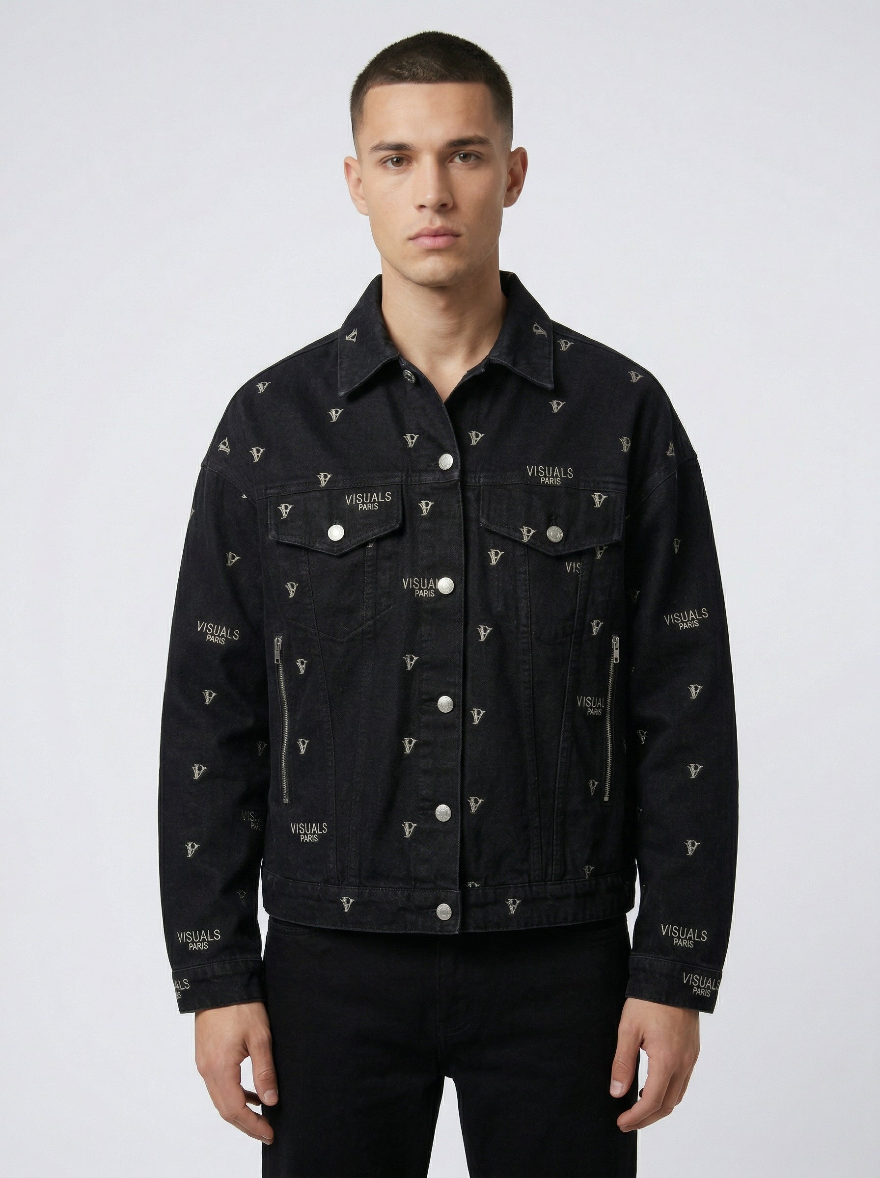 VISUALS PARIS - MONOGRAM HOMMES/FEMMES DENIM JACKET