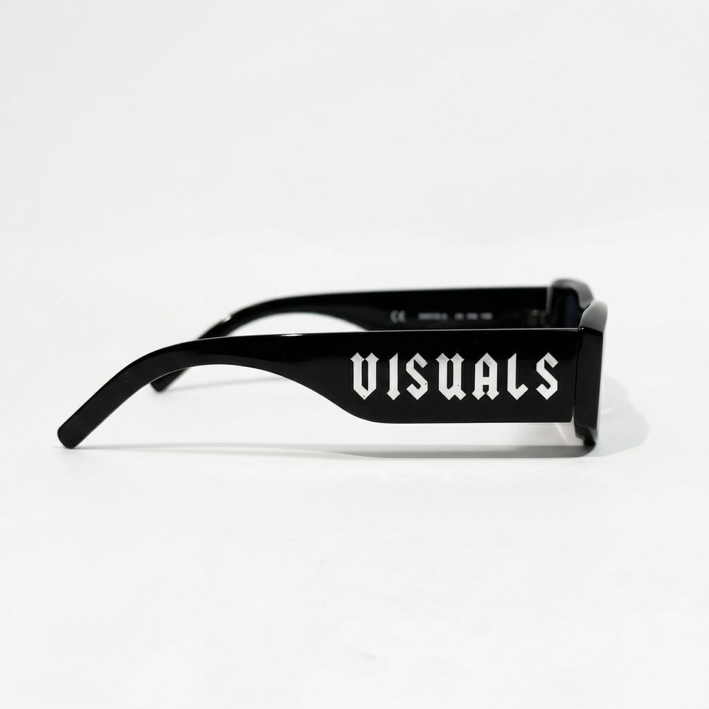 VISUALS PARIS BLACK DOUBLE LOGO SUNGLASSES