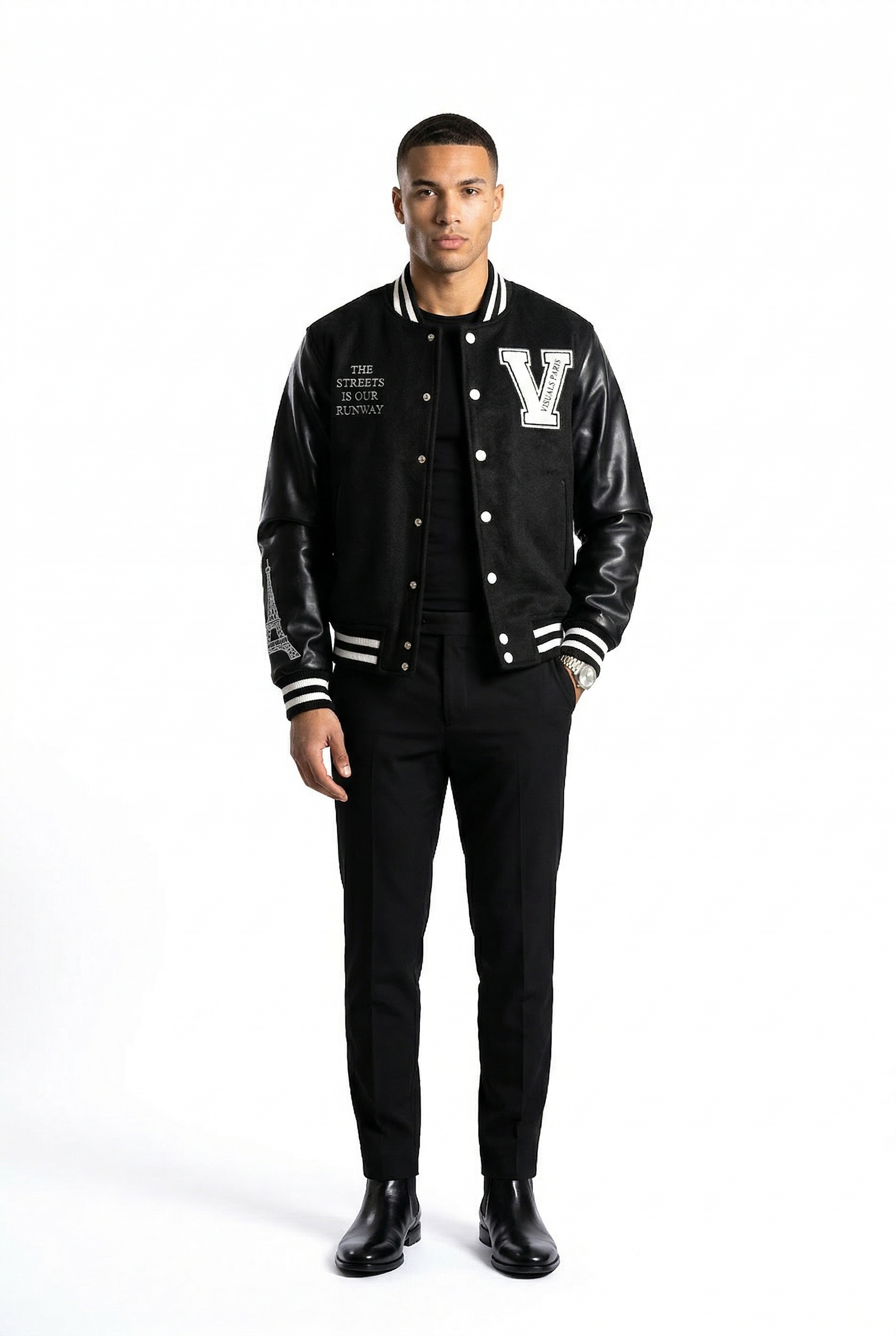 VISUALS PARIS - EIFFEL TOWER VARSITY JACKET