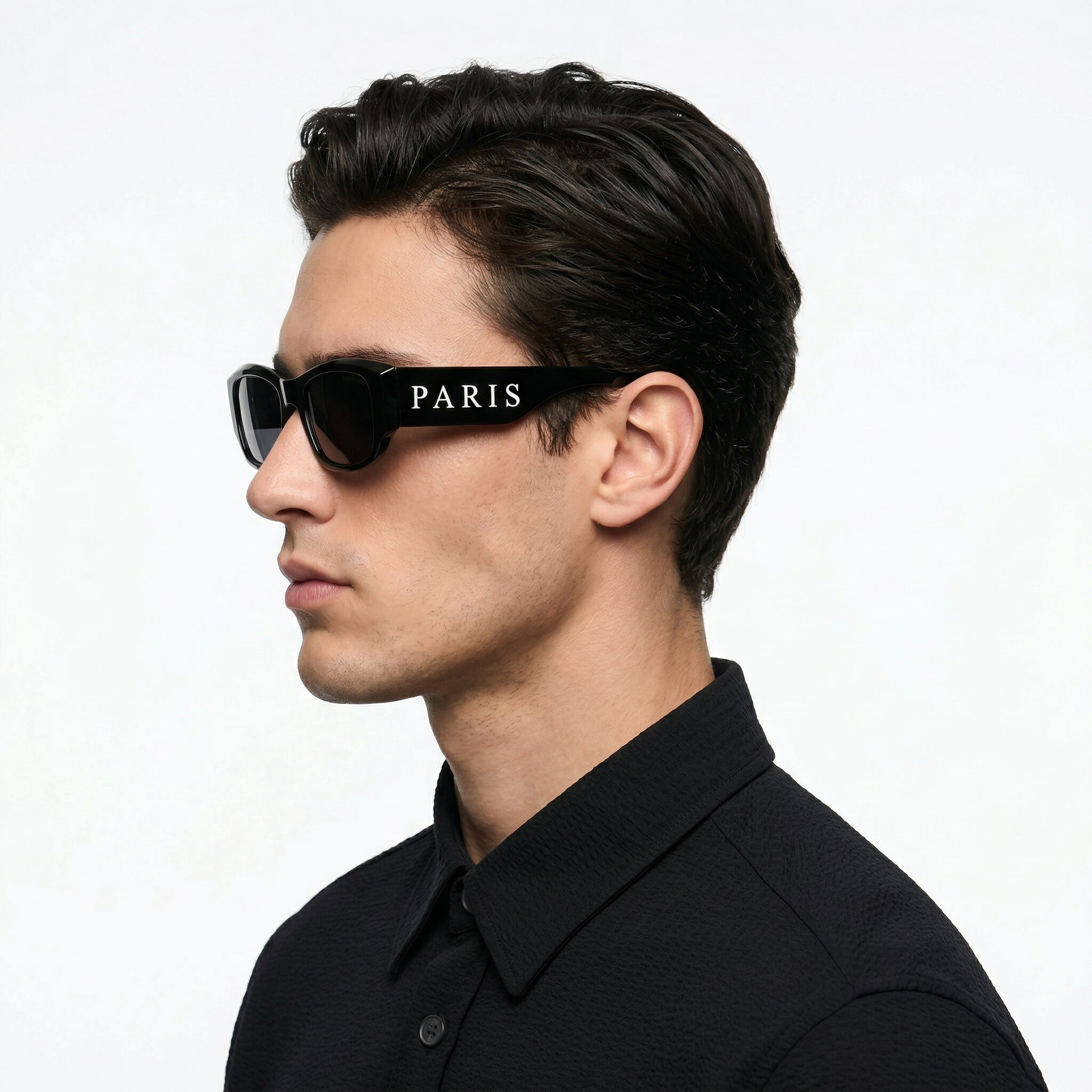 VISUALS PARIS BLACK DOUBLE LOGO SUNGLASSES