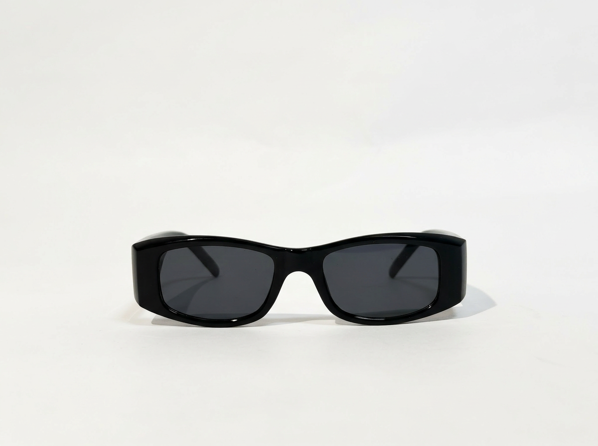 VISUALS PARIS BLACK DOUBLE LOGO SUNGLASSES