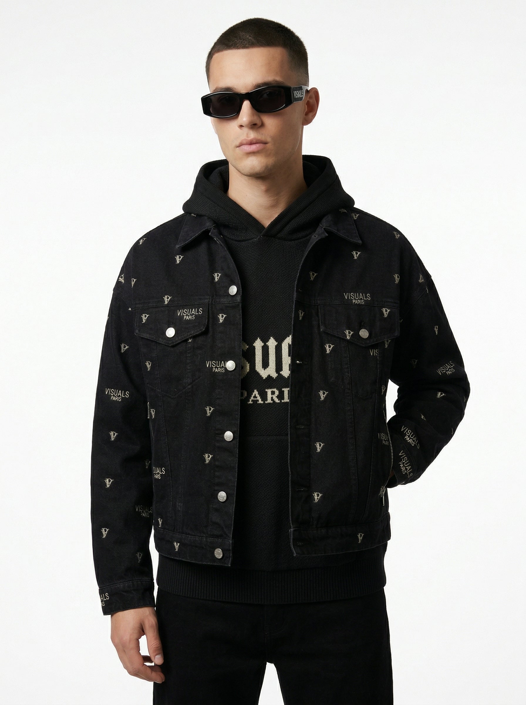 VISUALS PARIS - MONOGRAM HOMMES/FEMMES DENIM JACKET